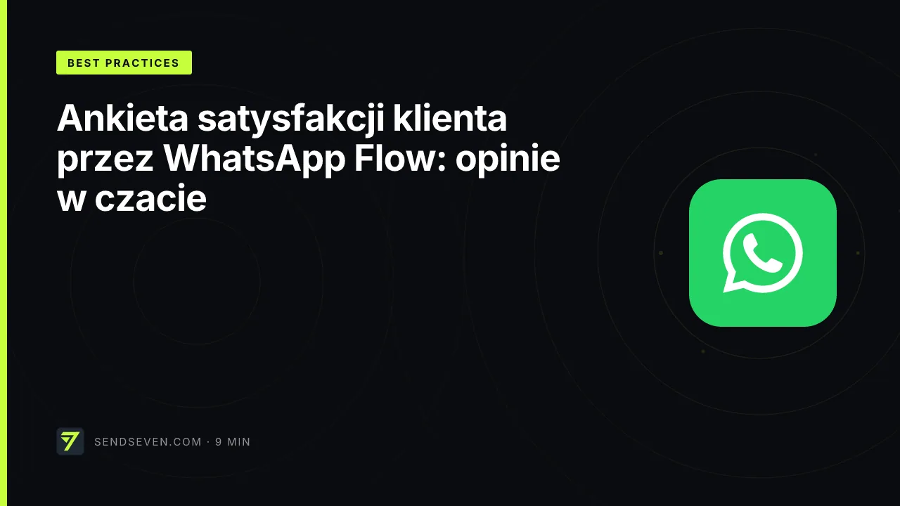 Ankieta satysfakcji klienta przez WhatsApp Flow: opinie w czacie