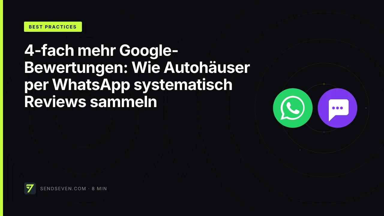 4-fach mehr Google-Bewertungen: Wie Autohäuser per WhatsApp systematisch Reviews sammeln