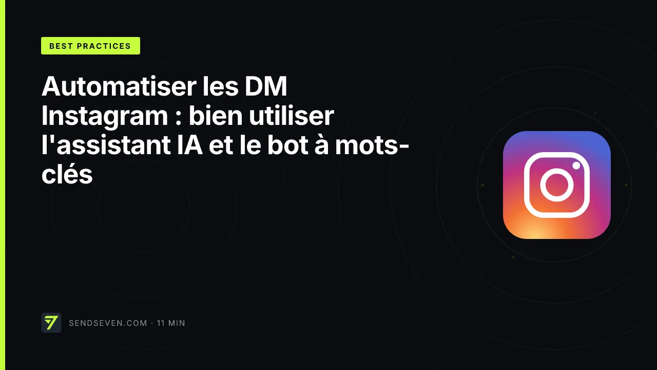 Automatiser les DM Instagram : bien utiliser l'assistant IA et le bot à mots-clés