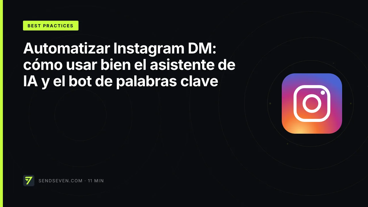 Automatizar Instagram DM: cómo usar bien el asistente de IA y el bot de palabras clave
