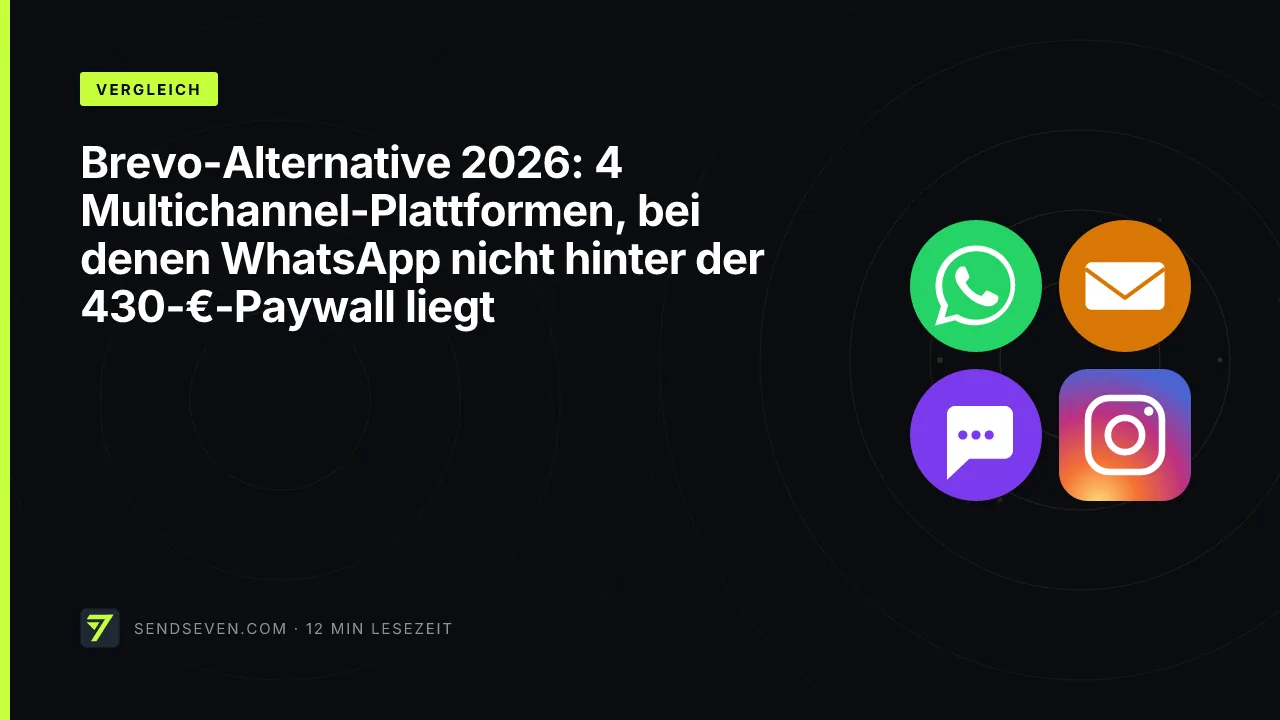 Brevo-Alternative 2026: 4 Multichannel-Plattformen, bei denen WhatsApp nicht hinter der 430-€-Paywall liegt