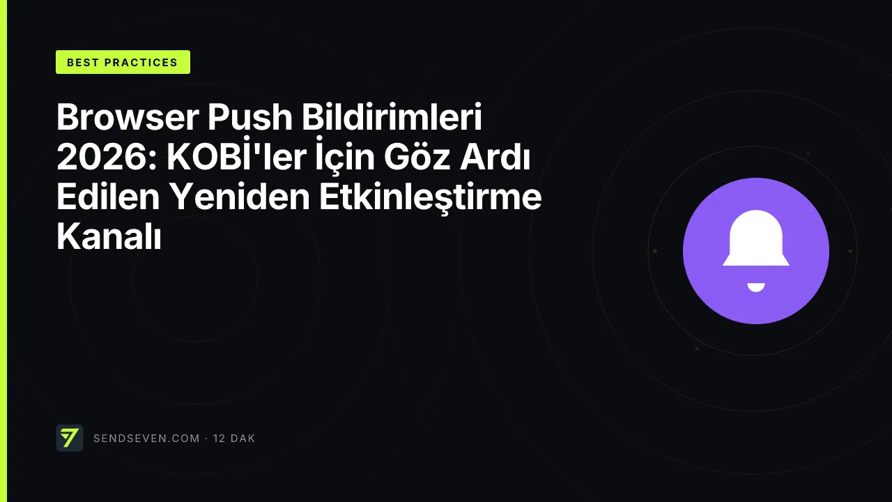 Browser Push Bildirimleri 2026: KOBİ'ler İçin Göz Ardı Edilen Yeniden Etkinleştirme Kanalı
