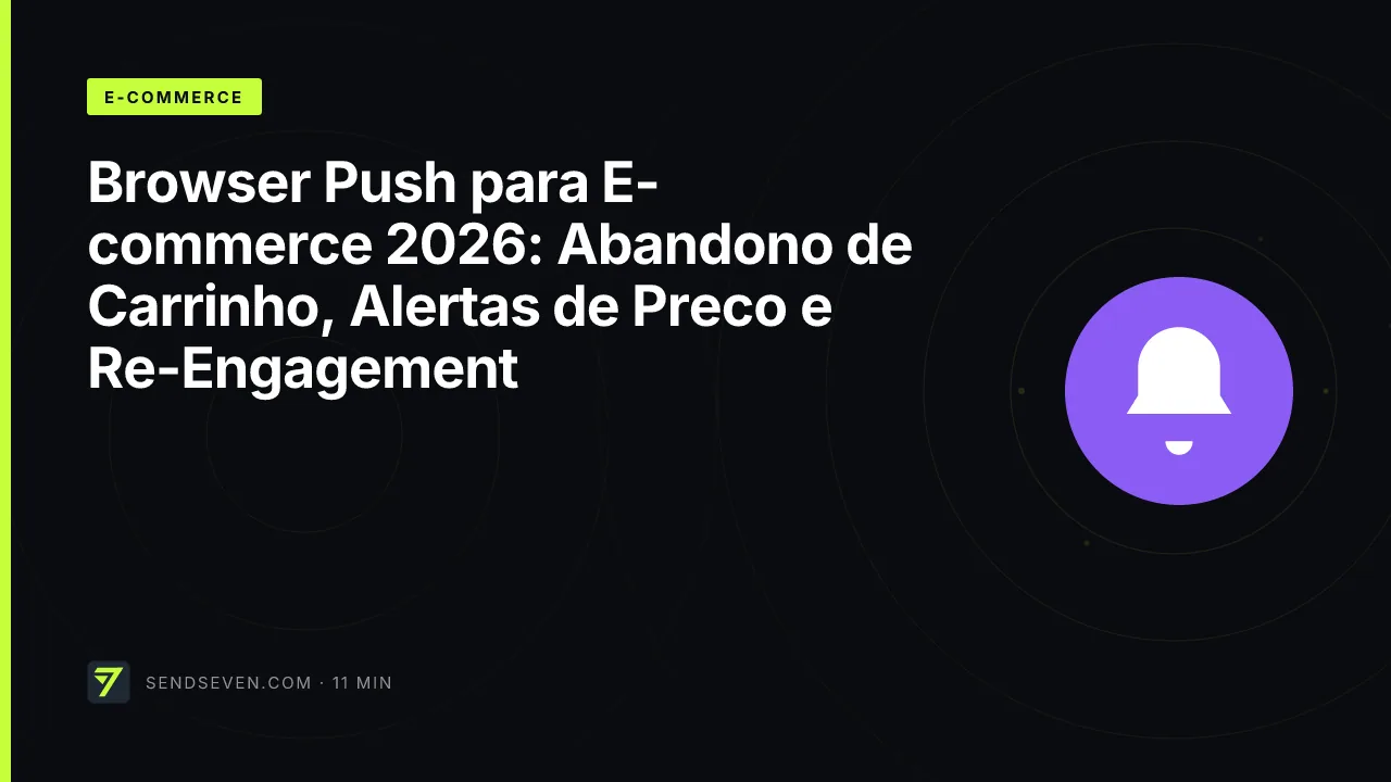 Browser Push para E-commerce 2026: Abandono de Carrinho, Alertas de Preco e Re-Engagement
