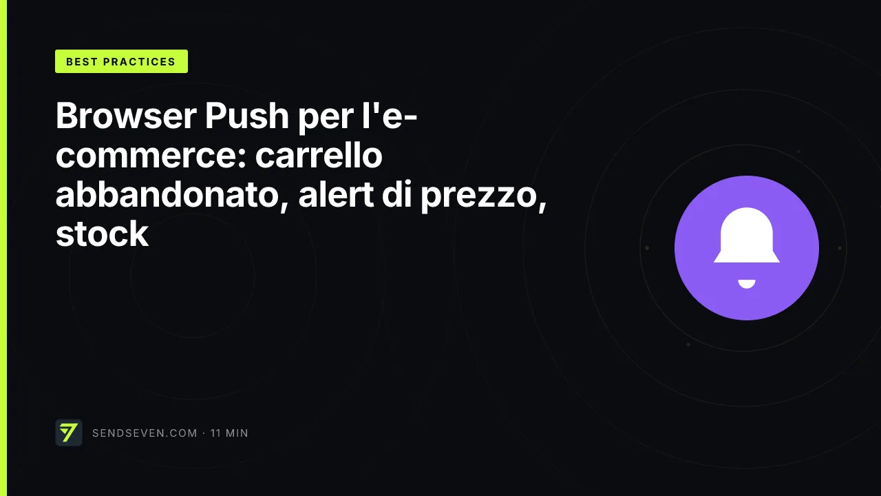Browser Push per l'e-commerce: carrello abbandonato, alert di prezzo, stock