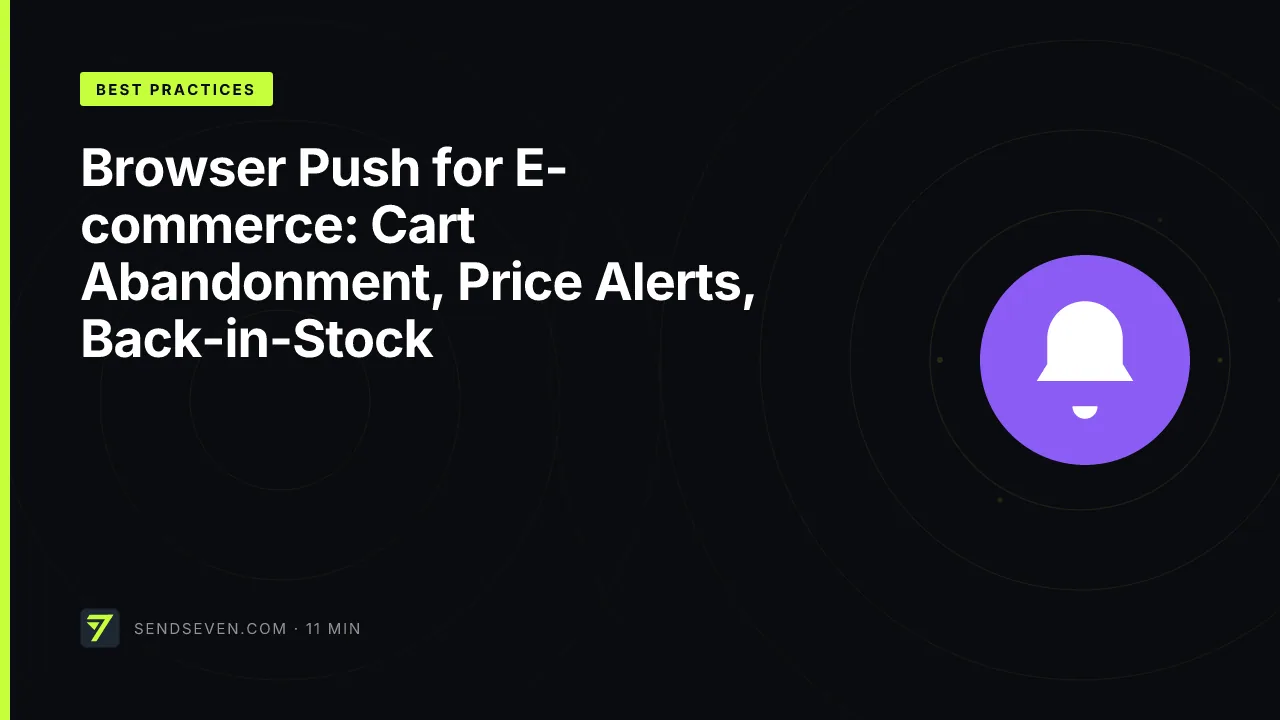 Browser Push for E-commerce: Cart Abandonment, Price Alerts, Back-in-Stock