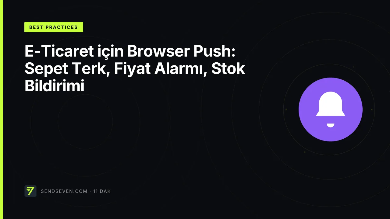 E-Ticaret için Browser Push: Sepet Terk, Fiyat Alarmı, Stok Bildirimi