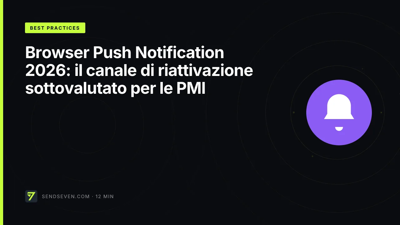 Browser Push Notification 2026: il canale di riattivazione sottovalutato per le PMI