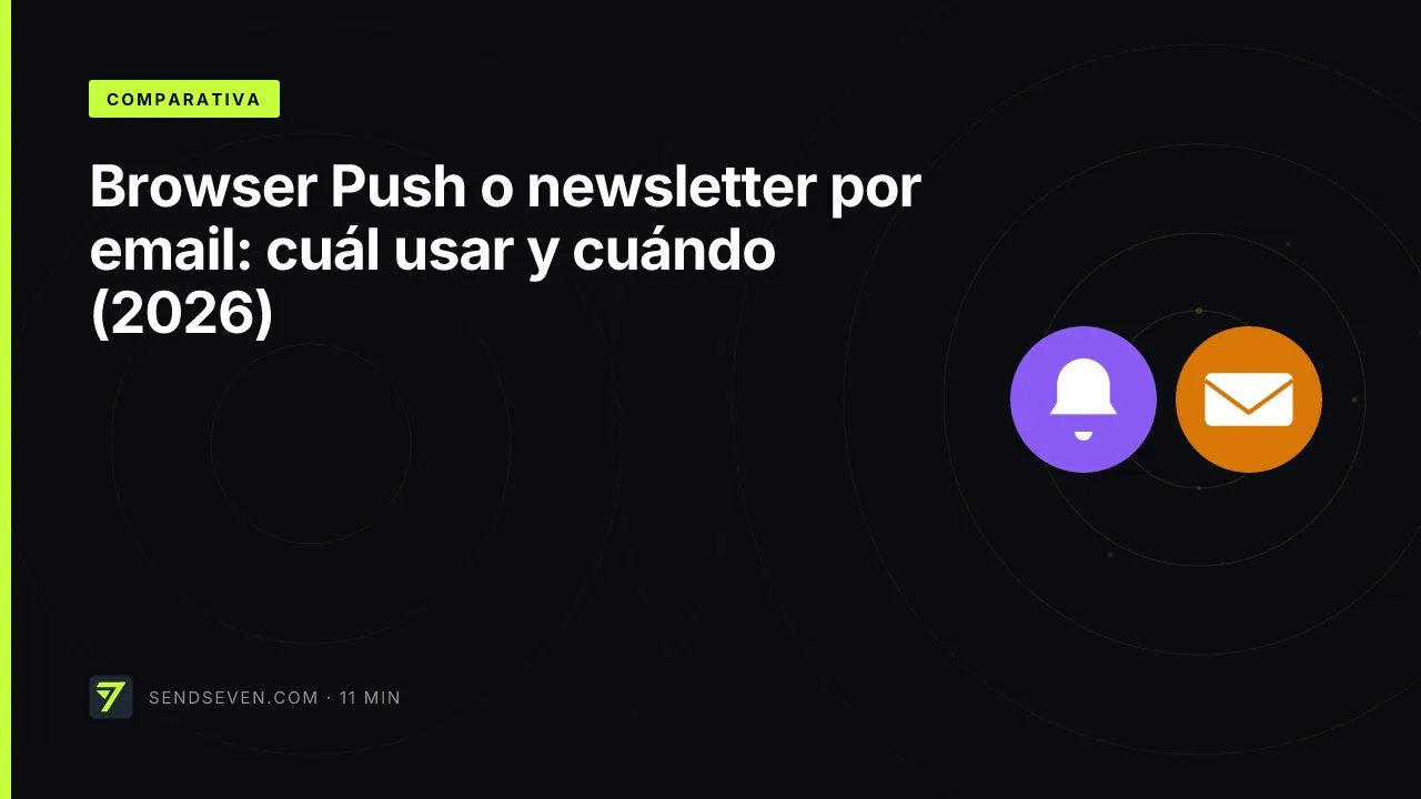 Browser Push o newsletter por email: cuál usar y cuándo (2026)