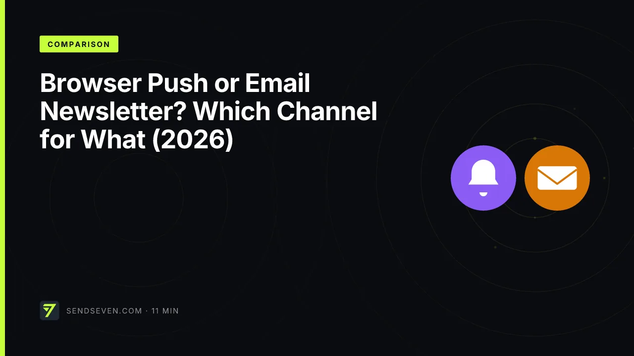 Browser Push or Email Newsletter? Which Channel for What (2026)