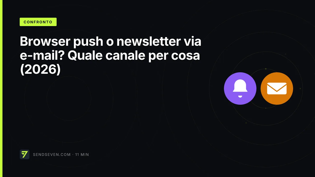 Browser push o newsletter via e-mail? Quale canale per cosa (2026)