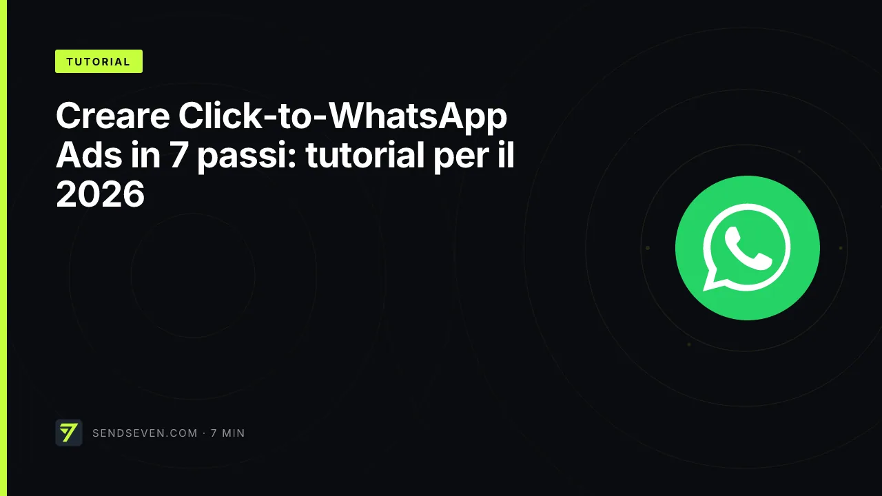 Creare Click-to-WhatsApp Ads in 7 passi: tutorial per il 2026