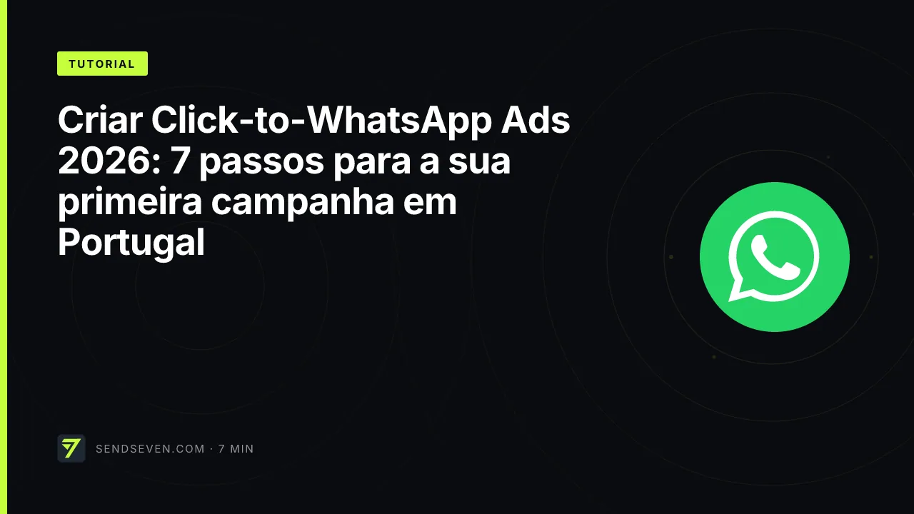 Criar Click-to-WhatsApp Ads 2026: 7 passos para a sua primeira campanha em Portugal
