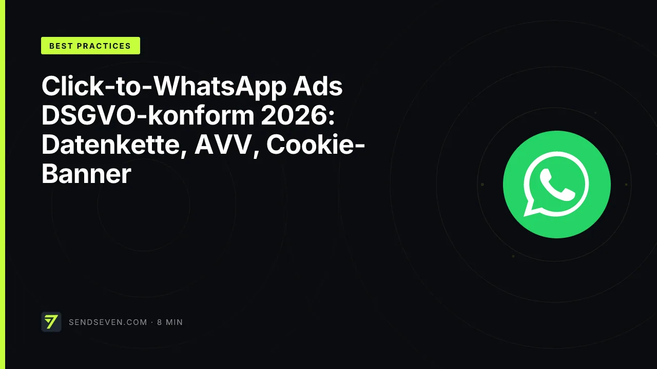 Click-to-WhatsApp Ads DSGVO-konform 2026: Datenkette, AVV, Cookie-Banner