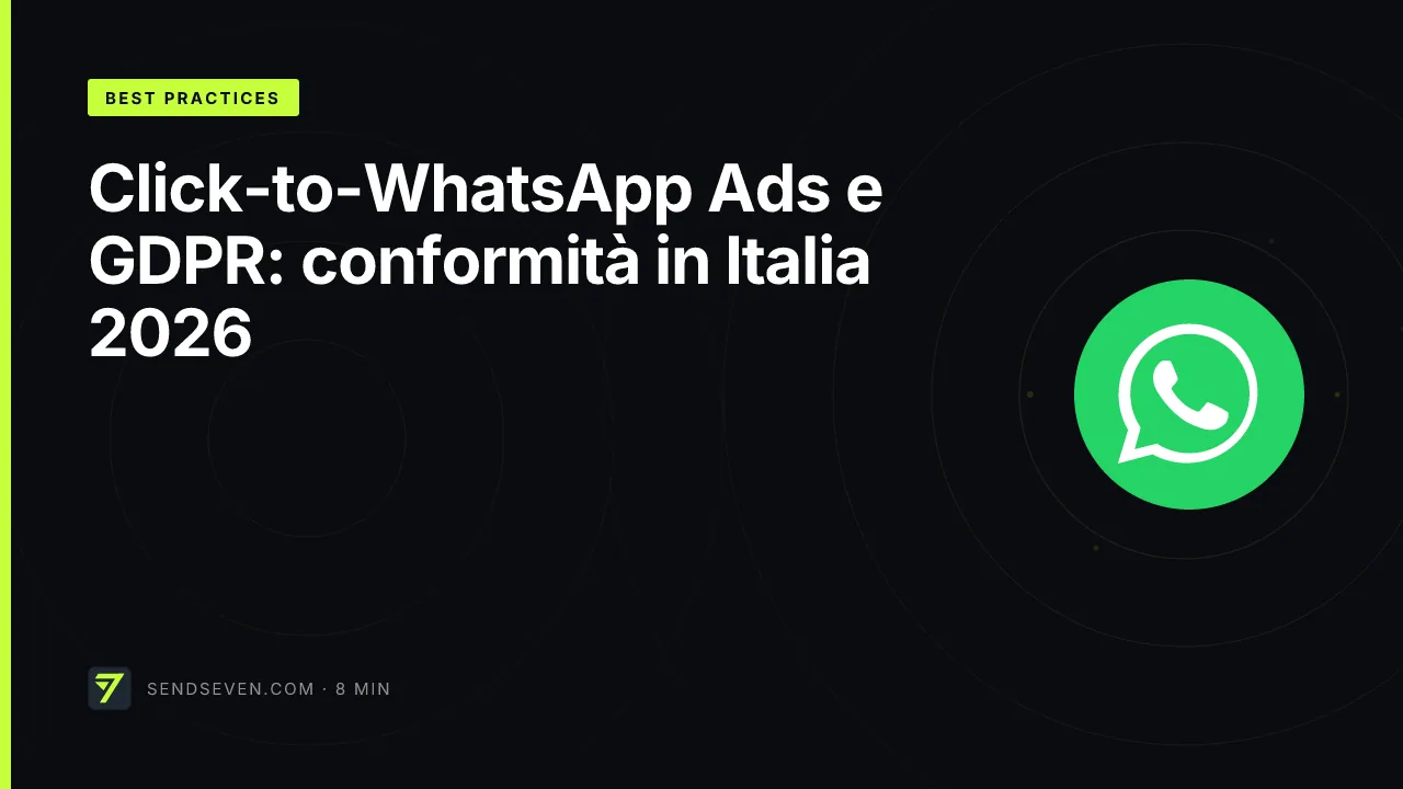 Click-to-WhatsApp Ads e GDPR: conformità in Italia 2026