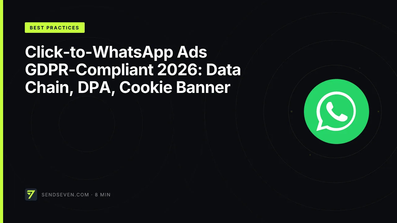 Click-to-WhatsApp Ads GDPR-Compliant 2026: Data Chain, DPA, Cookie Banner