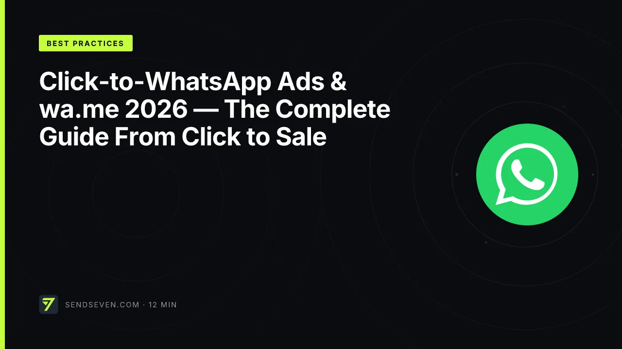 Click-to-WhatsApp Ads & wa.me 2026 — The Complete Guide From Click to Sale