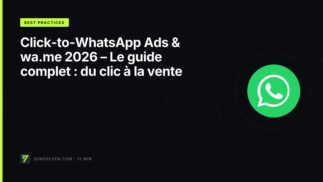 Click-to-WhatsApp Ads & wa.me 2026 – Le guide complet : du clic à la vente
