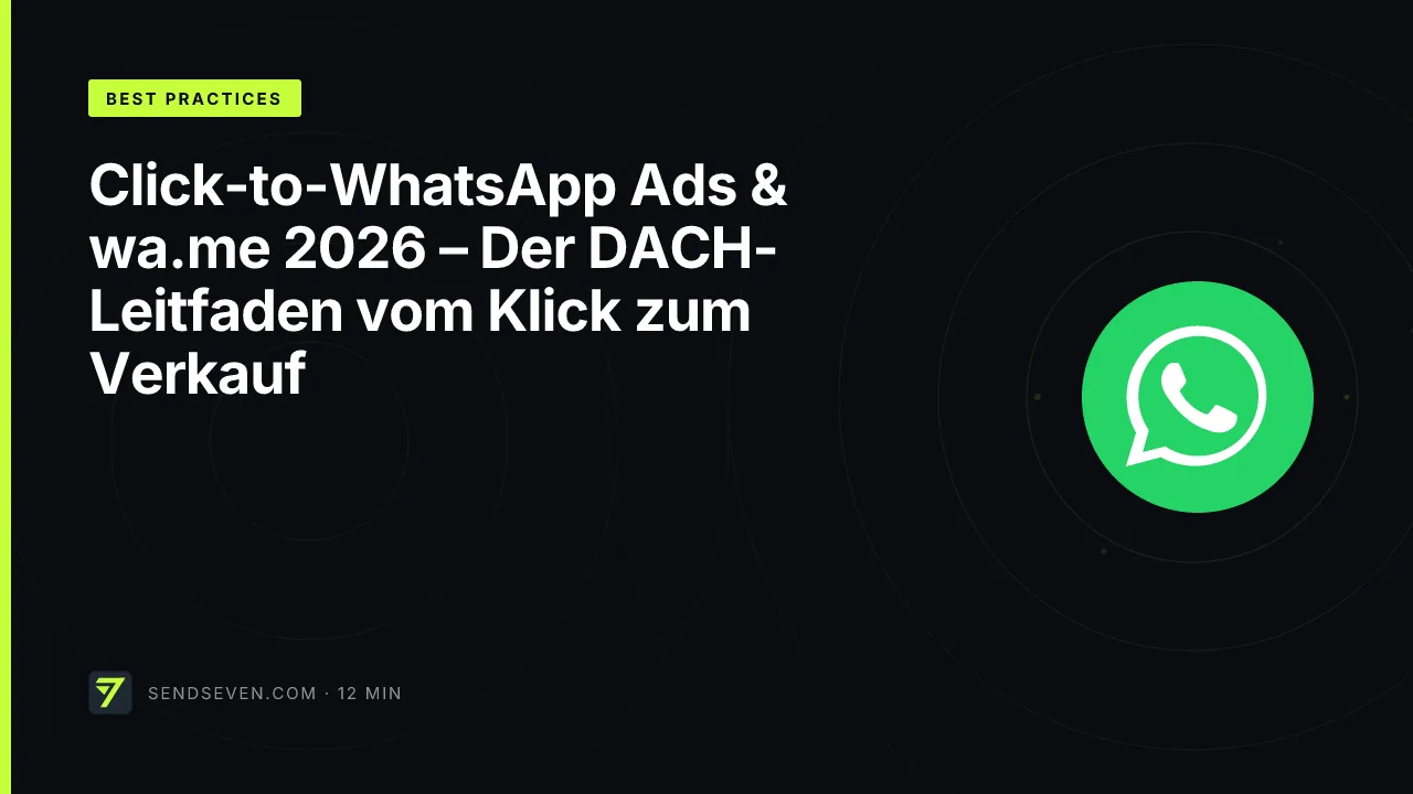 Click-to-WhatsApp Ads & wa.me 2026 – Der DACH-Leitfaden vom Klick zum Verkauf