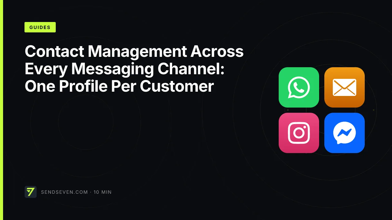 Contact Management Across Every Messaging Channel: One Profile Per Customer