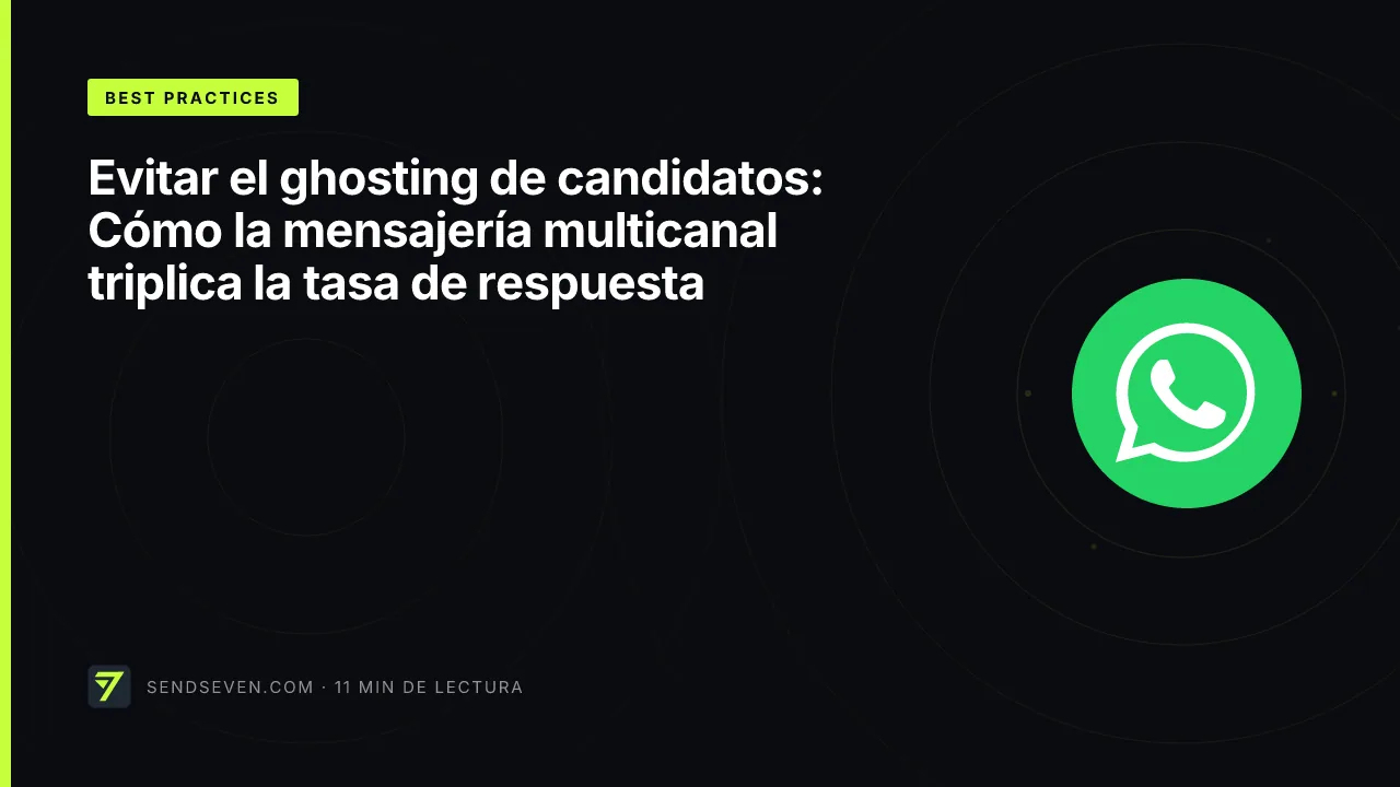 Evitar el ghosting de candidatos: Cómo la mensajería multicanal triplica la tasa de respuesta