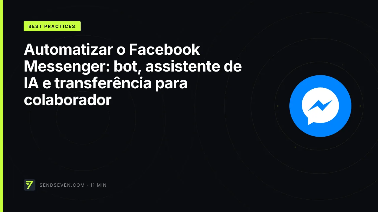 Automatizar o Facebook Messenger: bot, assistente de IA e transferência para colaborador
