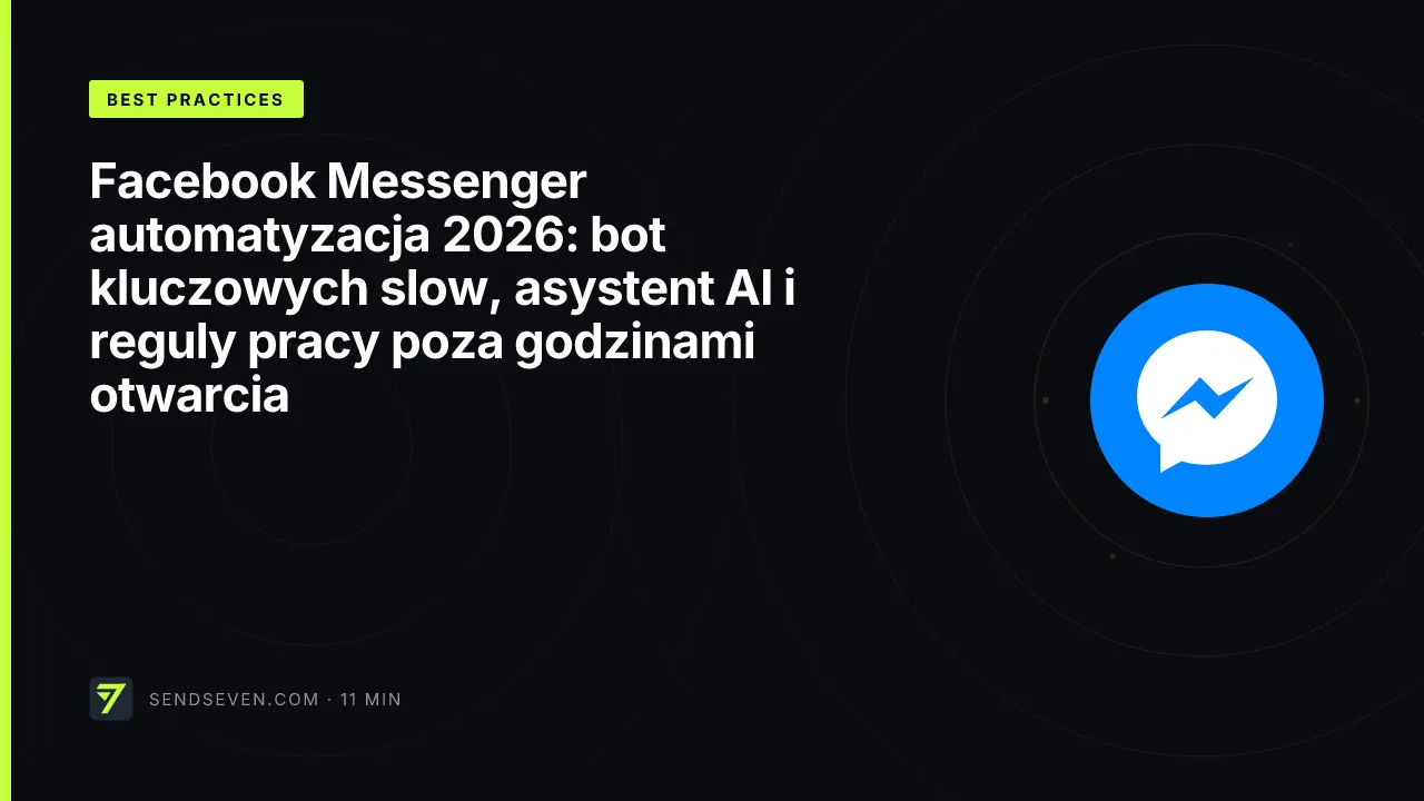 Facebook Messenger automatyzacja 2026: bot kluczowych słów, asystent AI i reguły pracy poza godzinami otwarcia
