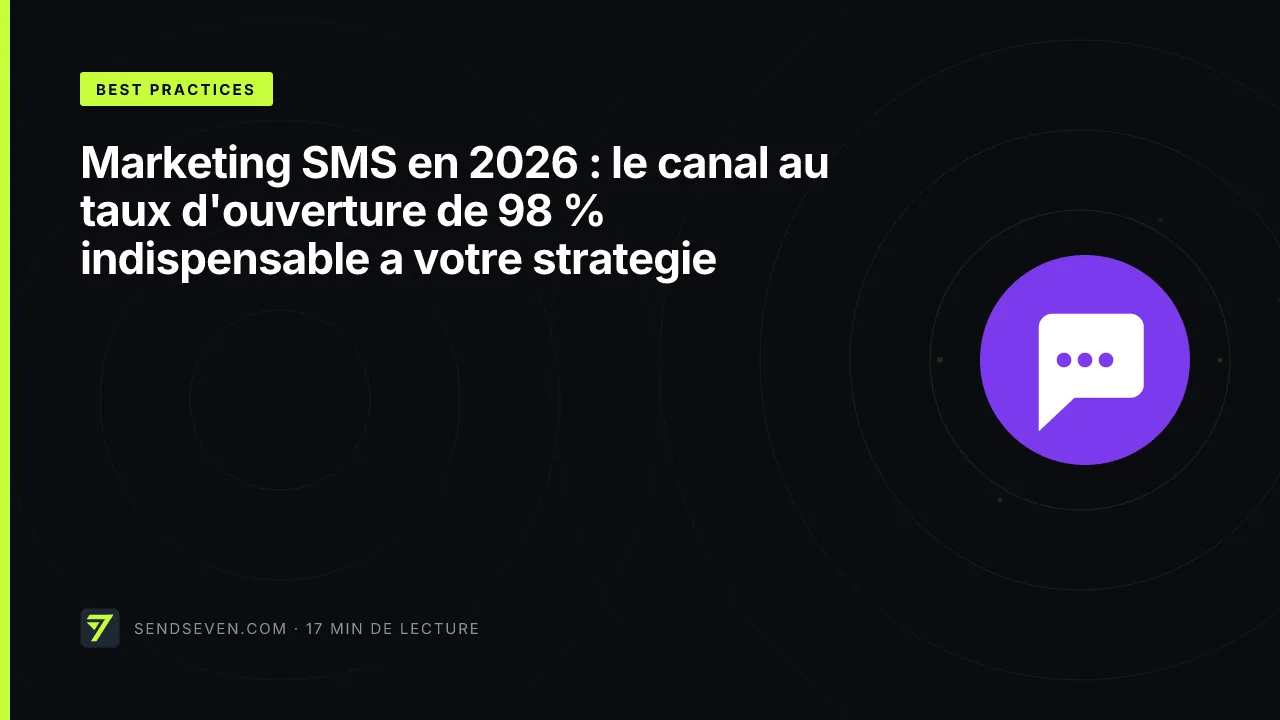 Marketing SMS en 2026 : le canal au taux d'ouverture de 98 % indispensable a votre strategie