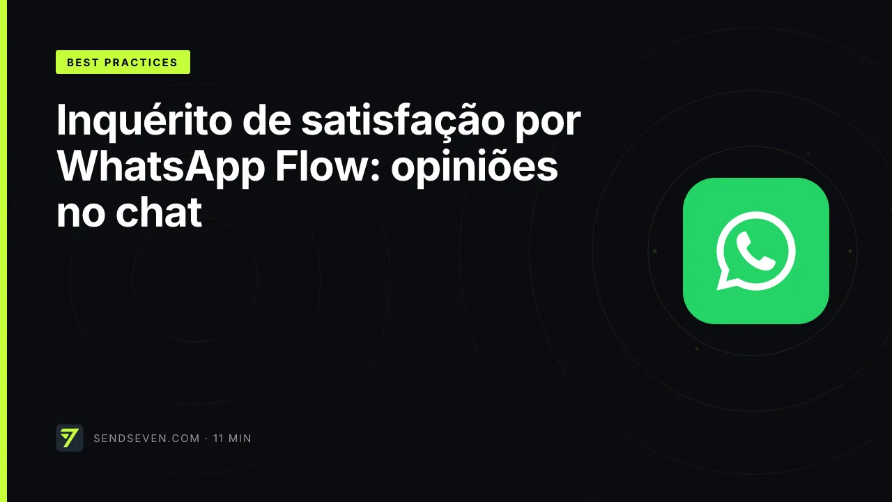 Inquérito de satisfação por WhatsApp Flow: opiniões no chat