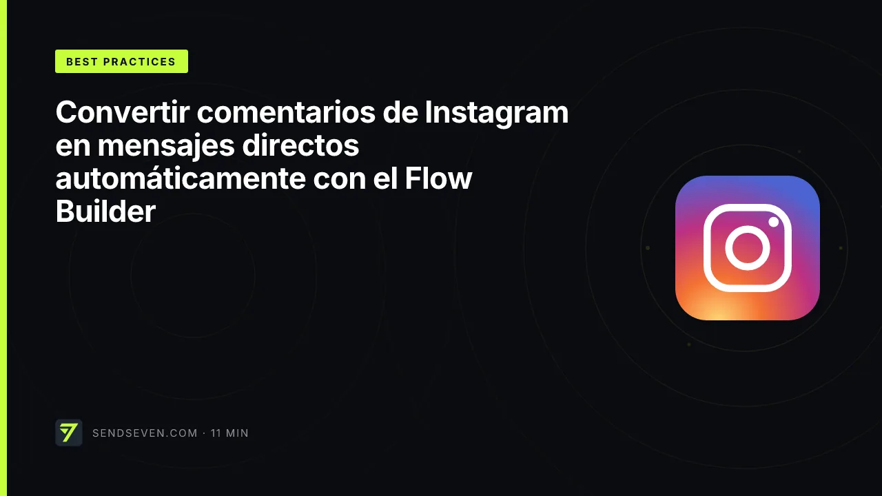 Convertir comentarios de Instagram en mensajes directos automáticamente con el Flow Builder