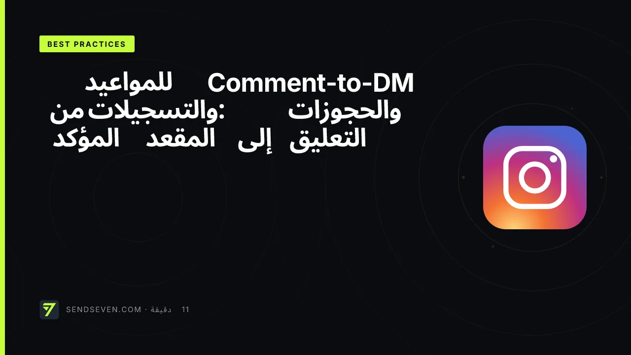 Comment-to-DM للمواعيد والحجوزات والتسجيلات: من التعليق إلى المقعد المؤكد