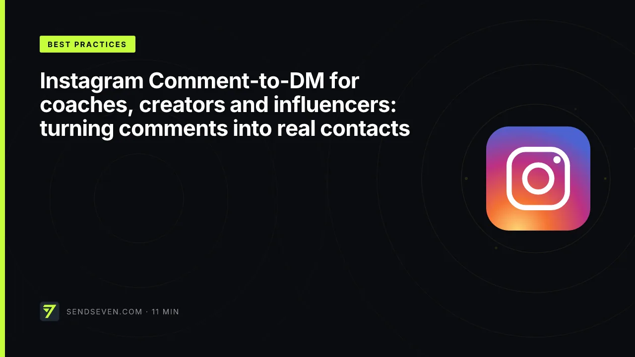 Instagram Comment-to-DM for coaches, creators and influencers: turning comments into real contacts