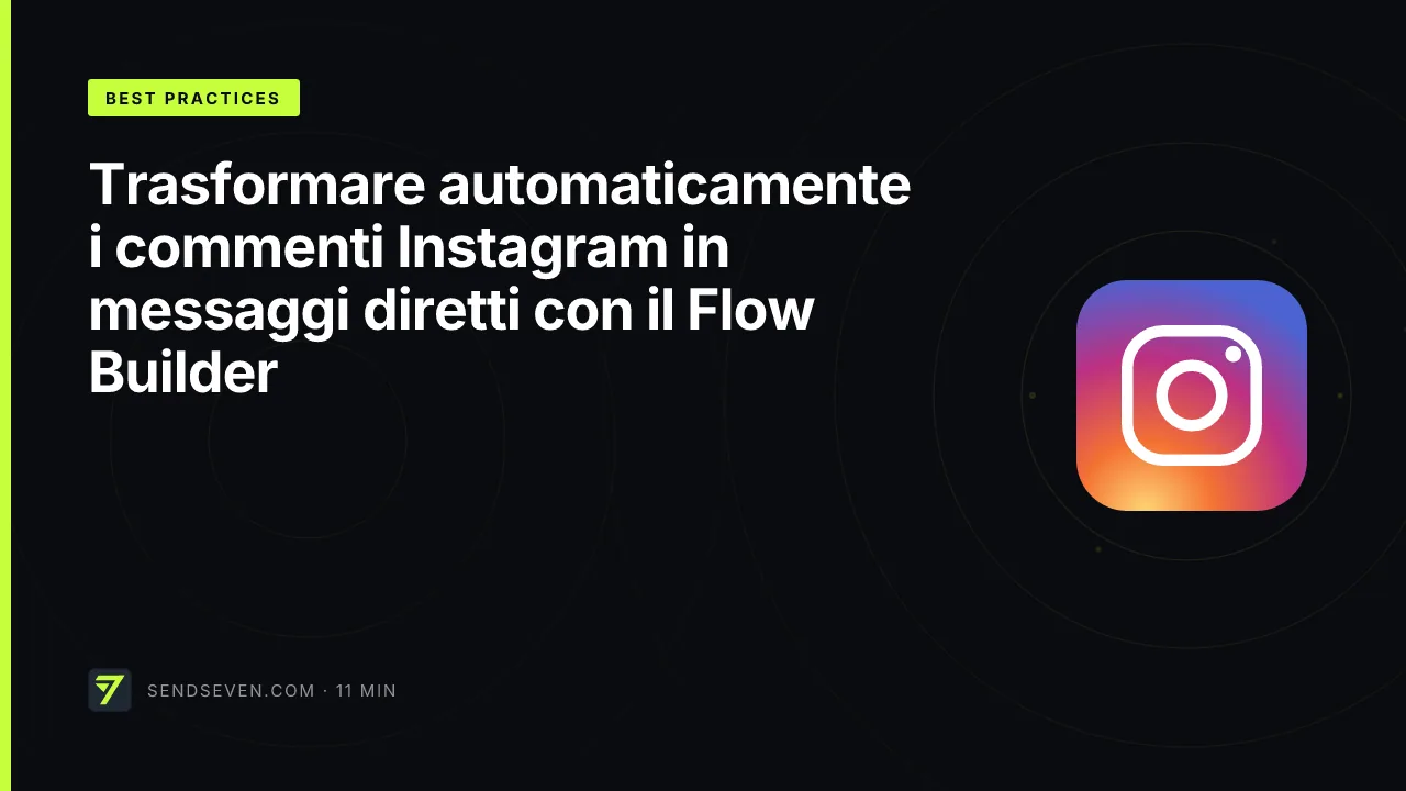 Trasformare automaticamente i commenti Instagram in messaggi diretti con il Flow Builder