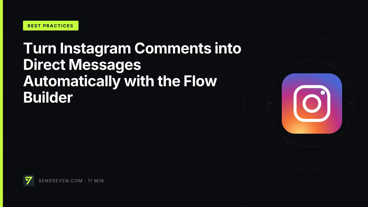 Turn Instagram Comments into Direct Messages Automatically with the Flow Builder
