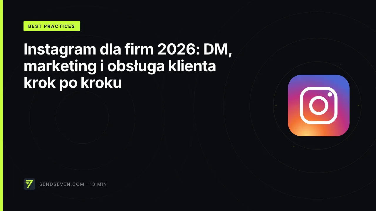 Instagram dla firm 2026: DM, marketing i obsługa klienta krok po kroku