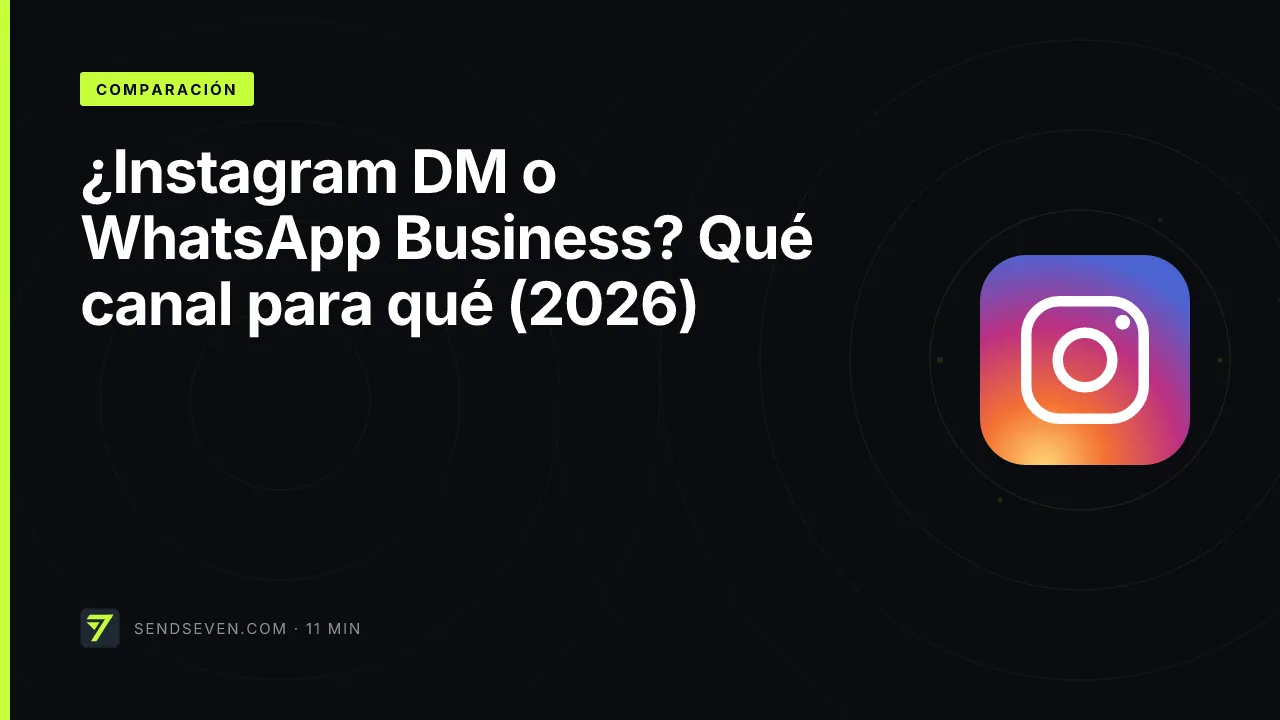 ¿Instagram DM o WhatsApp Business? Qué canal para qué (2026)