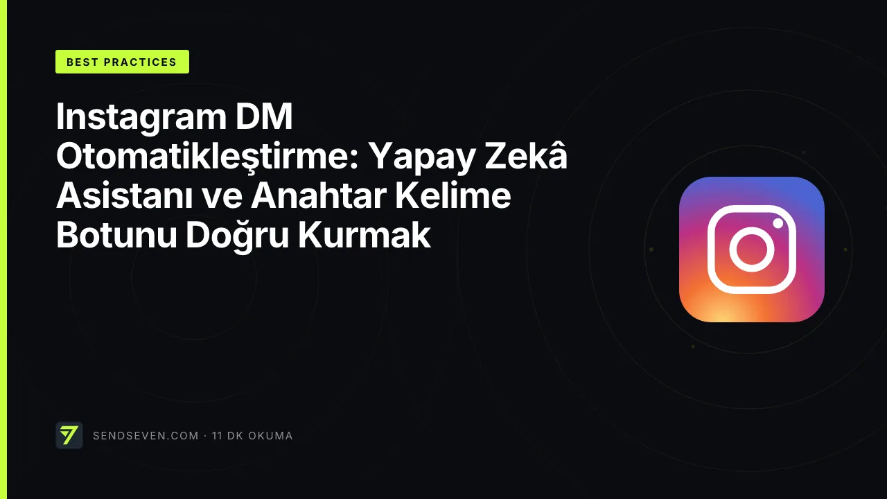 Instagram DM Otomatikleştirme: Yapay Zekâ Asistanı ve Anahtar Kelime Botunu Doğru Kurmak