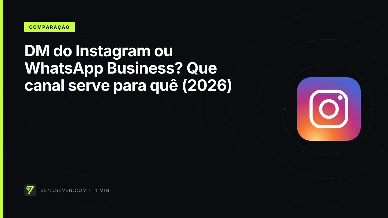 DM do Instagram ou WhatsApp Business? Que canal serve para quê (2026)