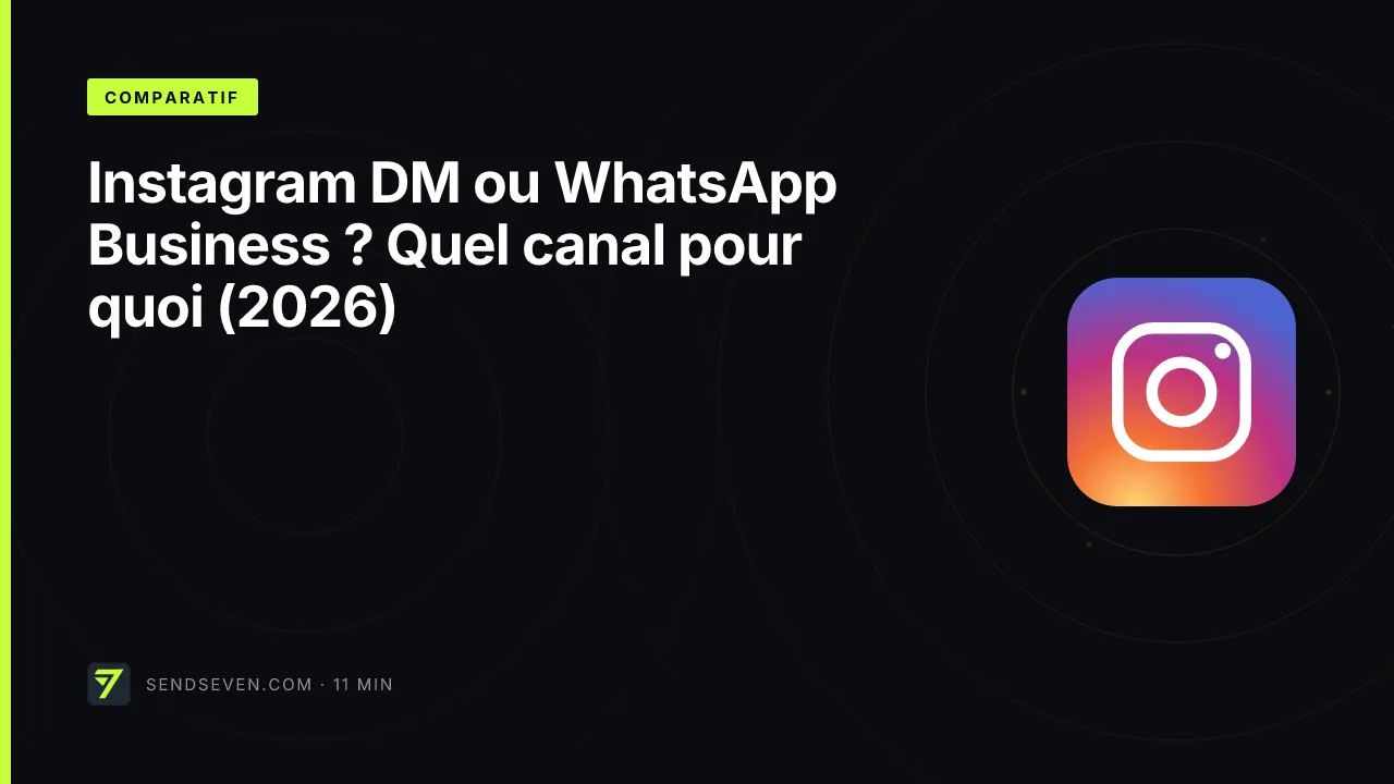 Instagram DM ou WhatsApp Business ? Quel canal pour quoi (2026)