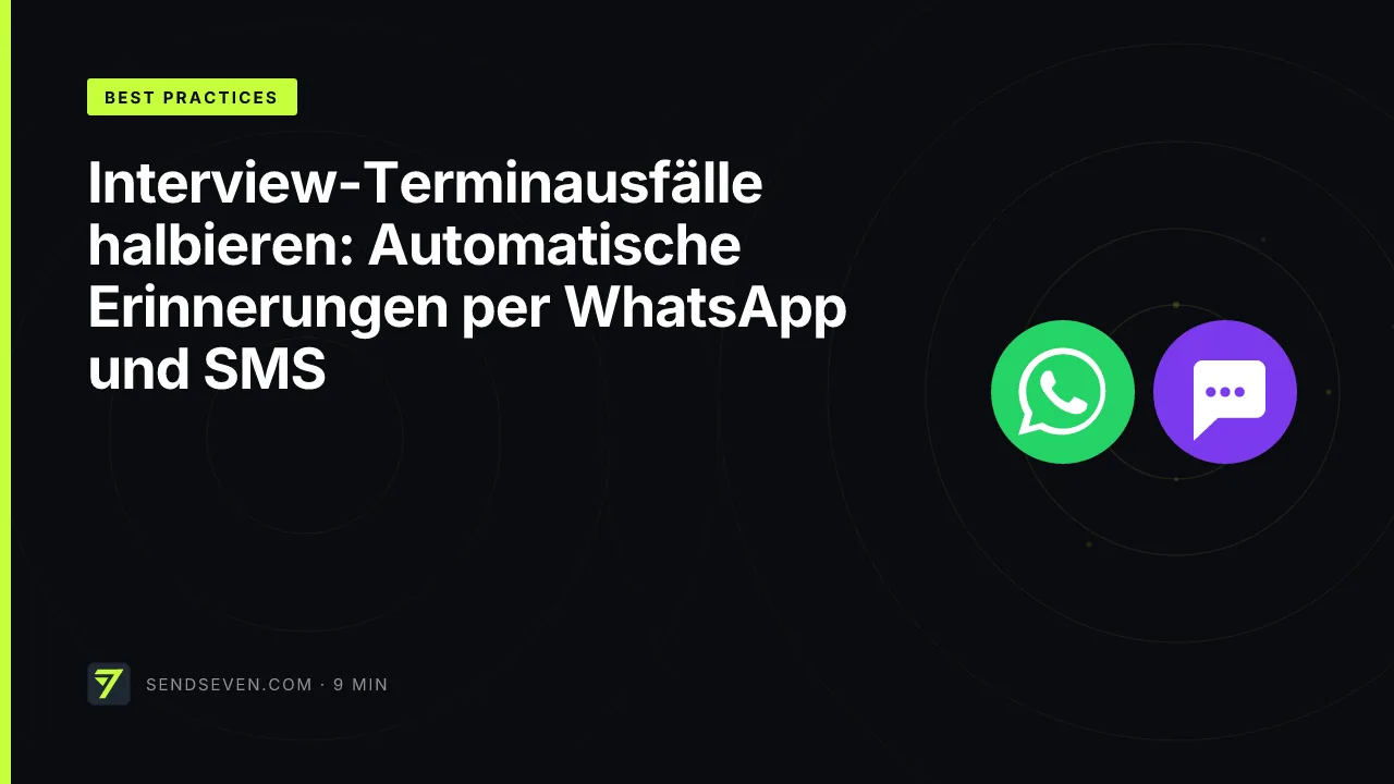 Interview-Terminausfälle halbieren: Automatische Erinnerungen per WhatsApp und SMS