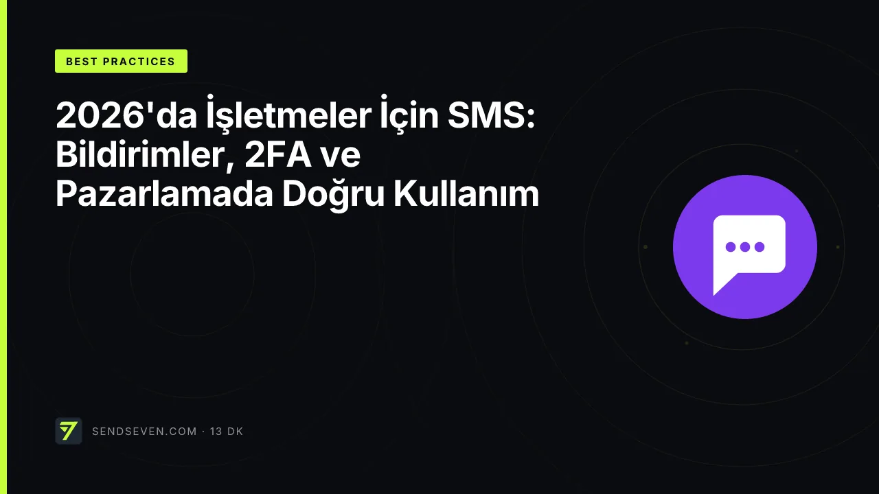 2026'da İşletmeler İçin SMS: Bildirimler, 2FA ve Pazarlamada Doğru Kullanım