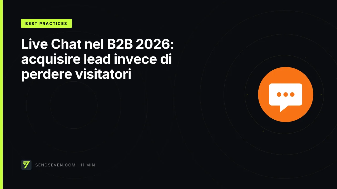 Live Chat nel B2B 2026: acquisire lead invece di perdere visitatori
