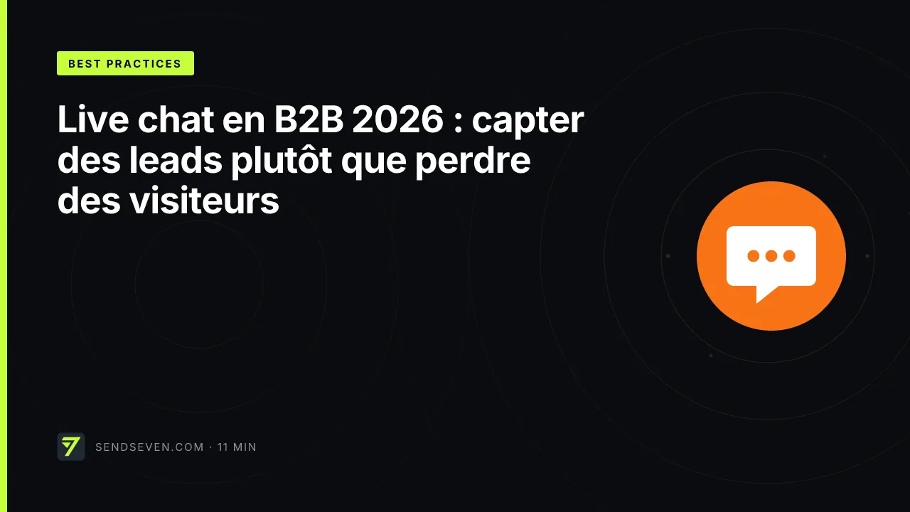 Live chat en B2B 2026 : capter des leads plutôt que perdre des visiteurs