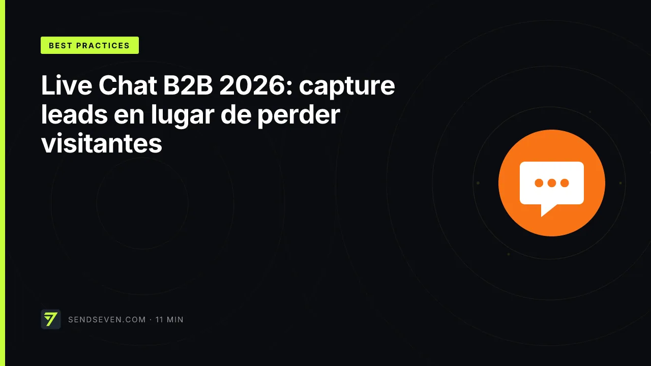 Live Chat B2B 2026: capture leads en lugar de perder visitantes