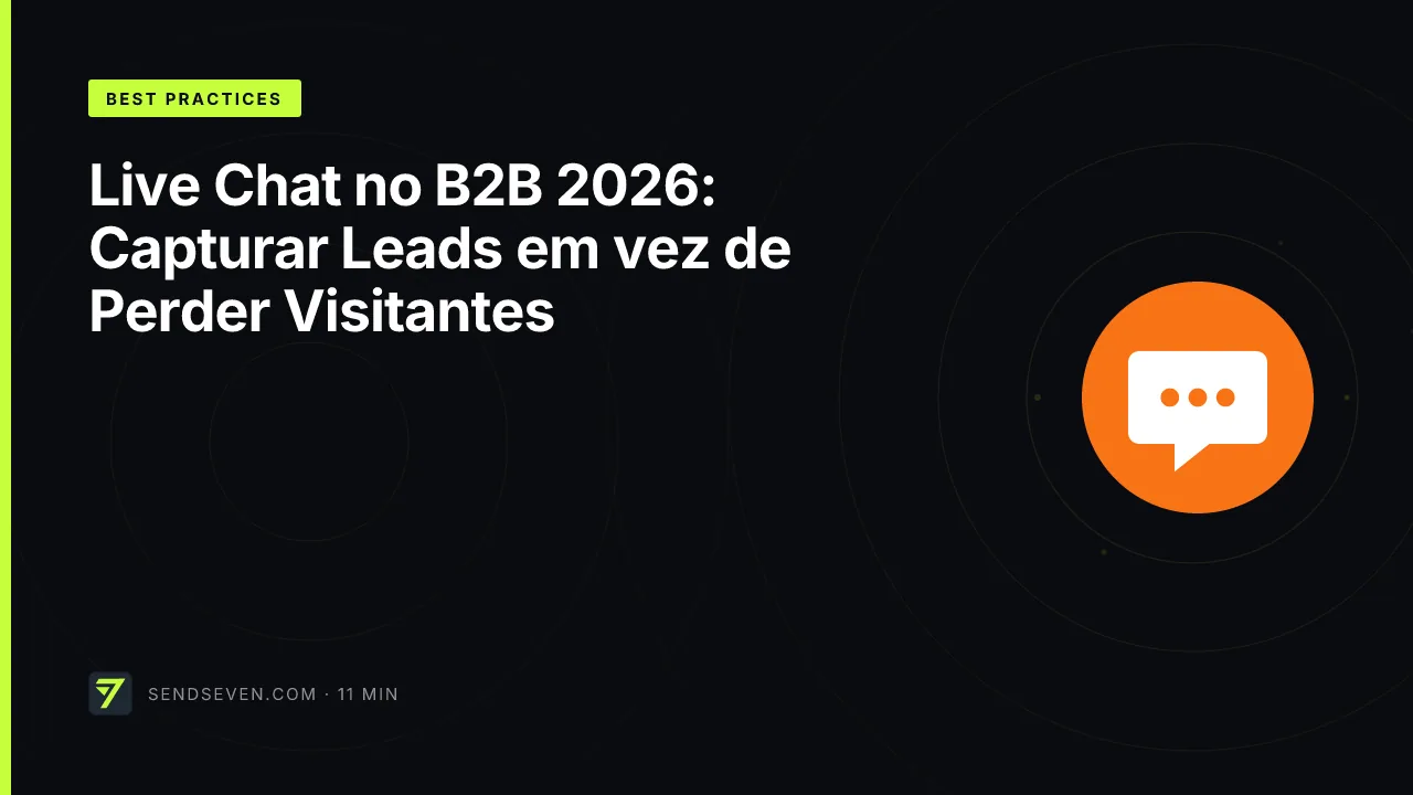 Live Chat no B2B 2026: Capturar Leads em vez de Perder Visitantes