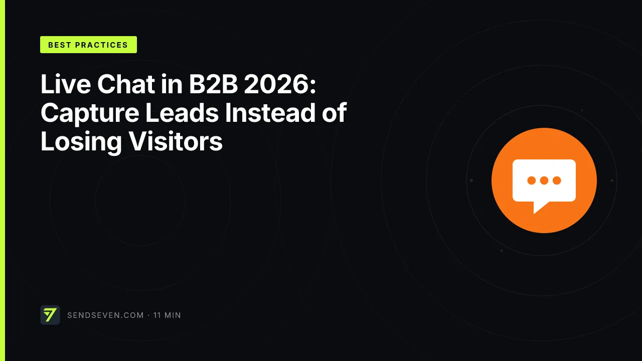 Live Chat in B2B 2026: Capture Leads Instead of Losing Visitors