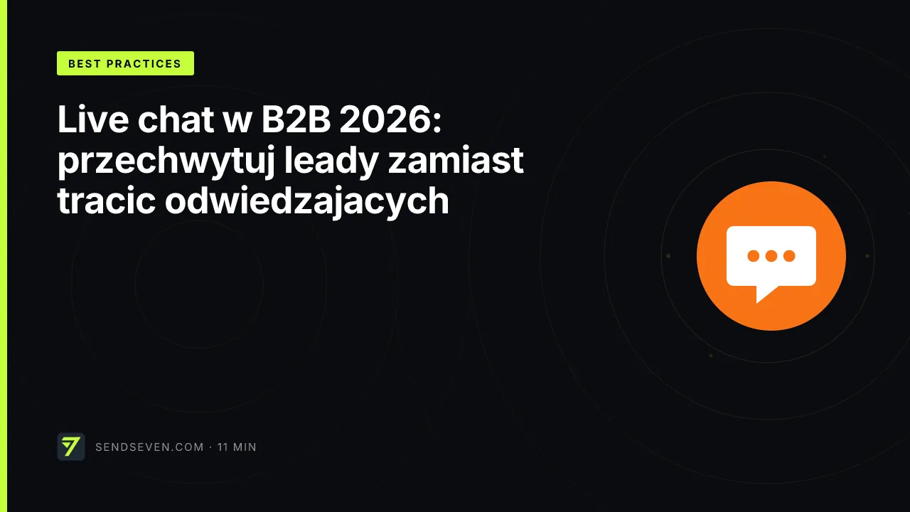 Live chat w B2B 2026: przechwytuj leady zamiast tracic odwiedzających