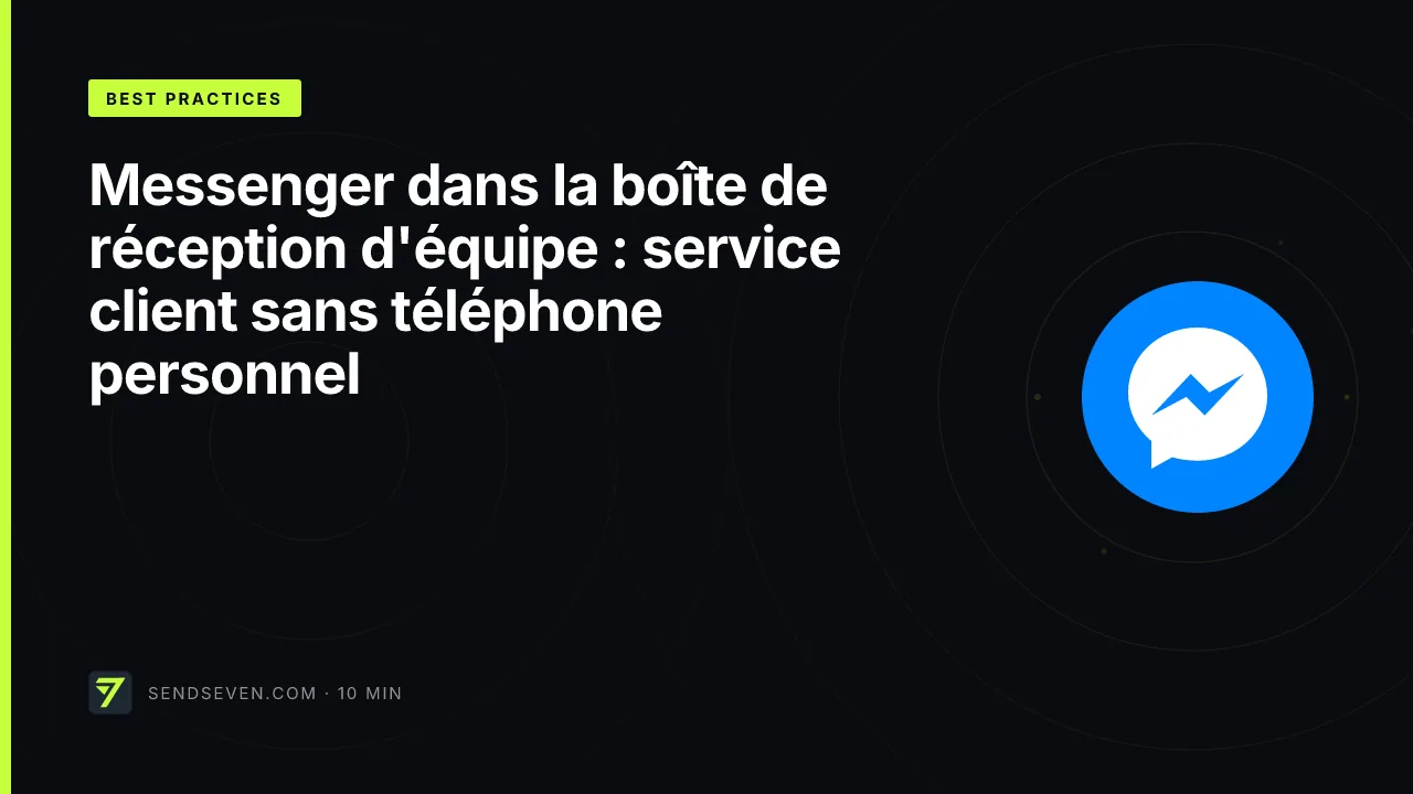 Messenger dans la boîte de réception d'équipe : service client sans téléphone personnel