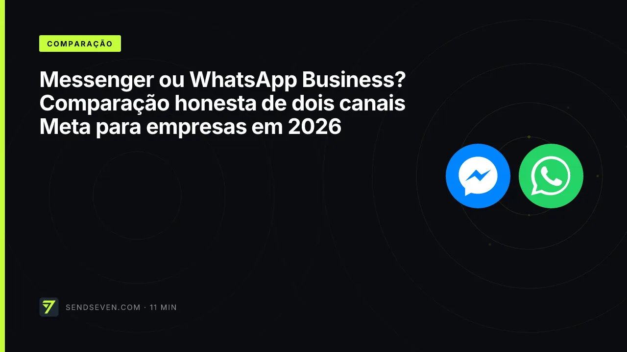 Messenger ou WhatsApp Business? Comparação honesta de dois canais Meta para empresas em 2026