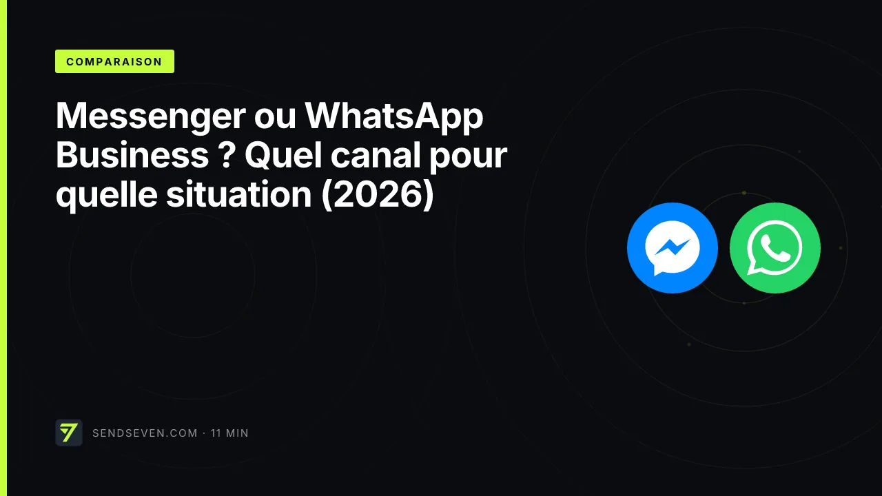 Messenger ou WhatsApp Business ? Quel canal pour quelle situation (2026)
