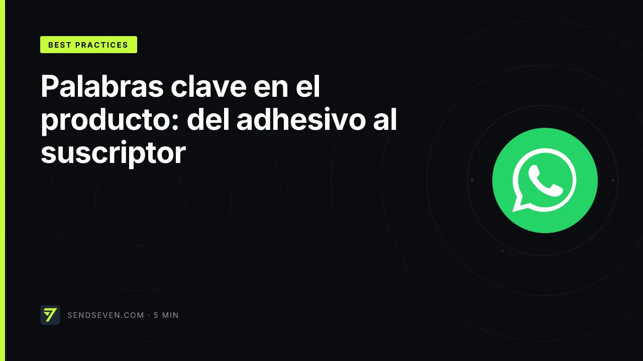 Palabras clave en el producto: del adhesivo al suscriptor